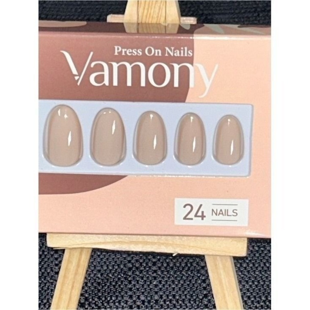 Beige Taupe Neutral Press On Nails Short Almond Simple Everyday Minimalist Nails